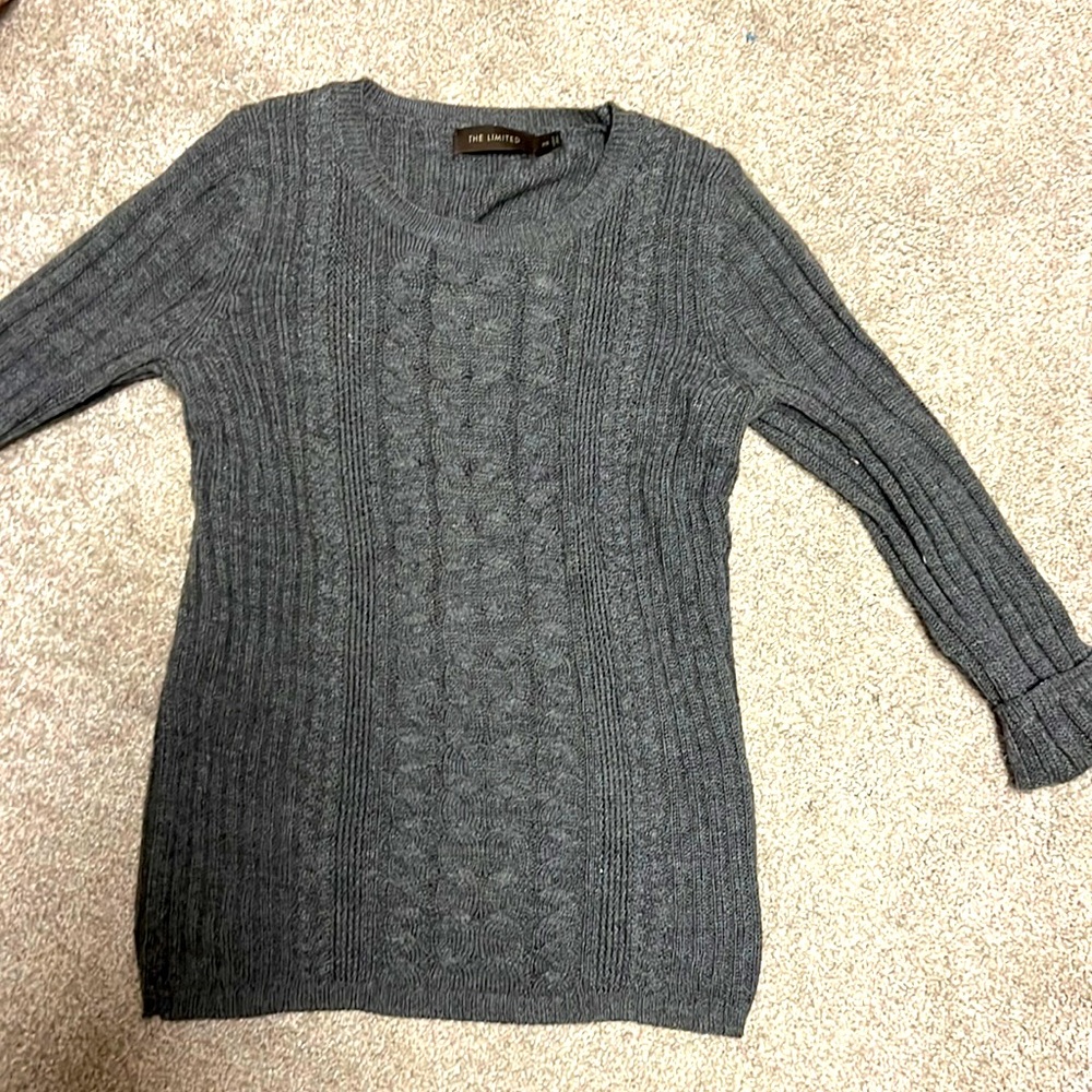 The Limited charcoal gray sweater